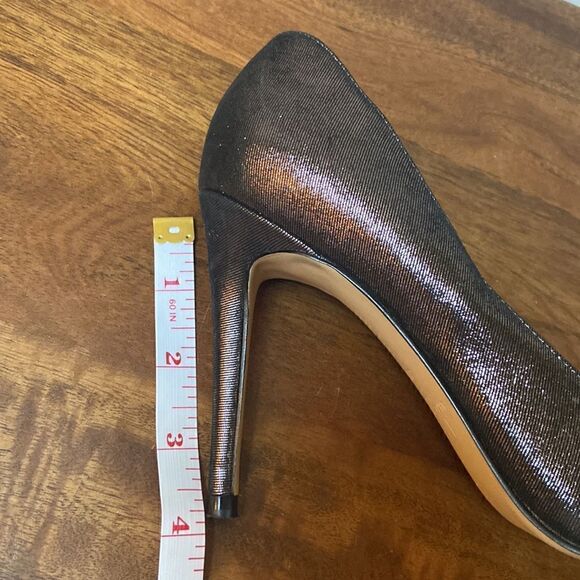 Marc Fisher Jaxon Pumps Pewter Dark Gray Leather Shoes Heels Women's 6.5 - Picture 8 of 9